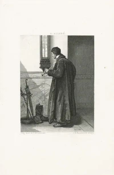 Man bij een barometer