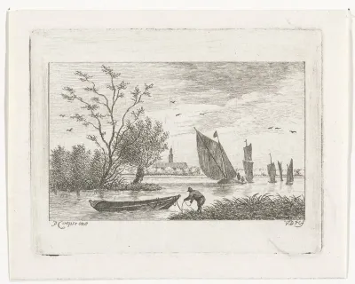 Man bij een boot
