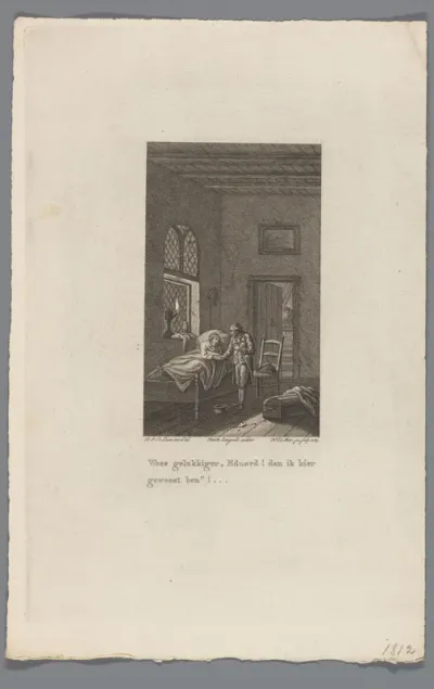 Man bij een stervende vrouw