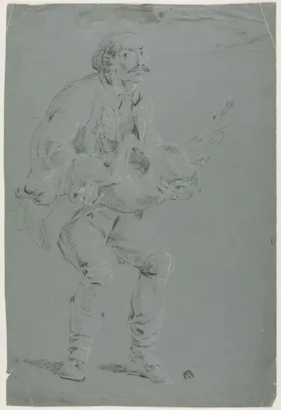 Man Carrying a Dead Dog