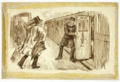 Man Catching Train