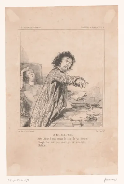 Man declameert een gedicht aan zijn echtgenote