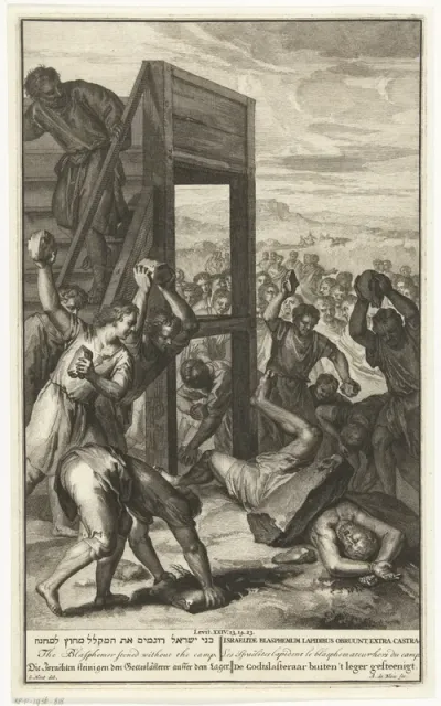 Man die Gods naam lasterde wordt gestenigd