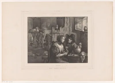 Man en jonge vrouw drinken