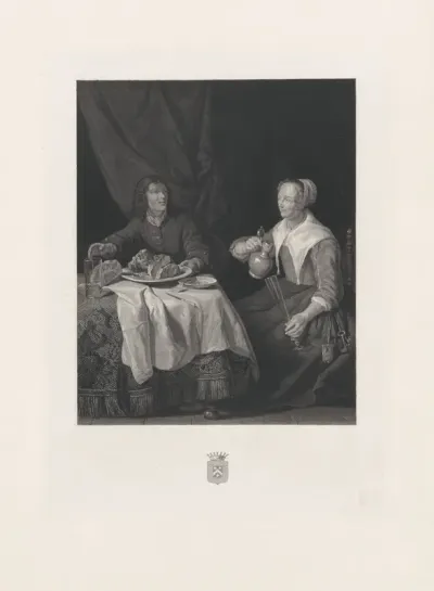 Man en vrouw aan de maaltijd