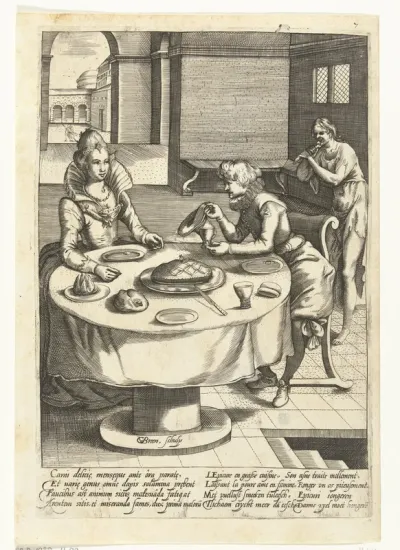 Man en vrouw aan tafel