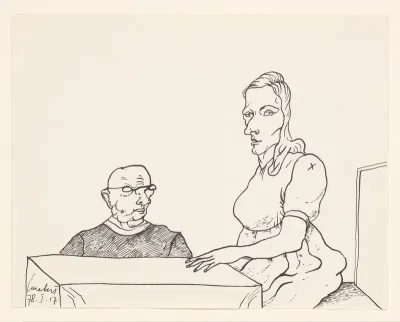 Man en vrouw aan tafel