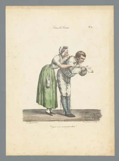 Man en vrouw bekijken beschreven of bedrukt papier