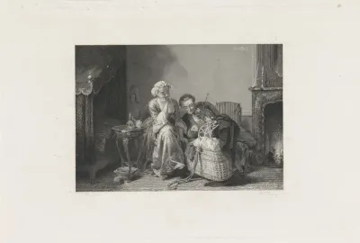 Man en vrouw bij een wieg