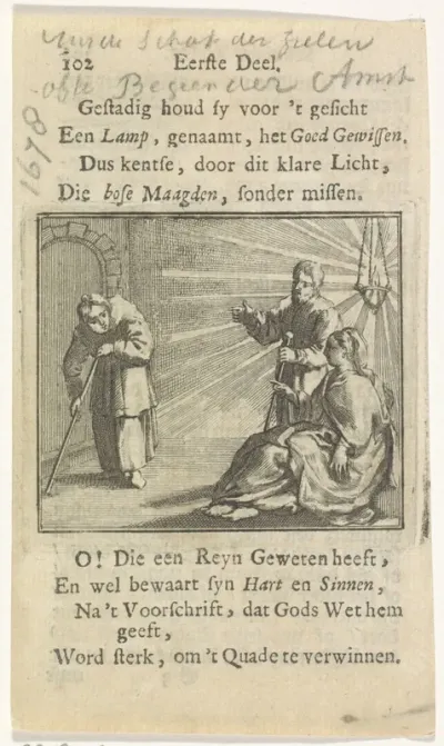 Man en vrouw bij olielamp