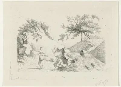 Man en vrouw bij waterval