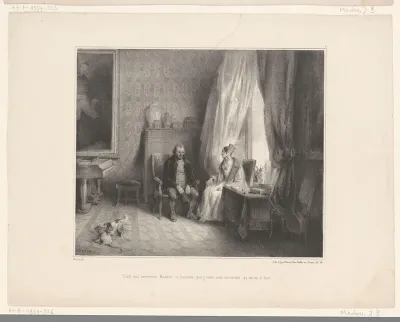 Man en vrouw gezeten in een interieur