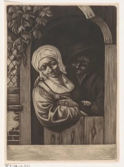 Man en vrouw in een deuropening