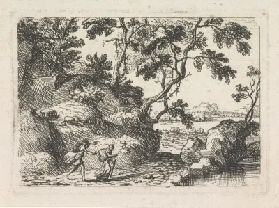 Man en vrouw in een landschap