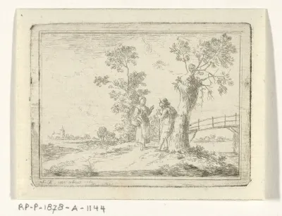 Man en vrouw in een landschap