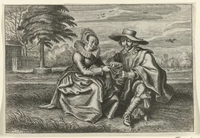 Man en vrouw in het veld