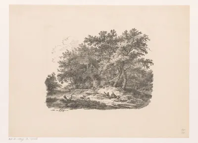 Man en vrouw in landschap
