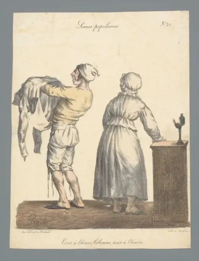 Man en vrouw in nachtkleding