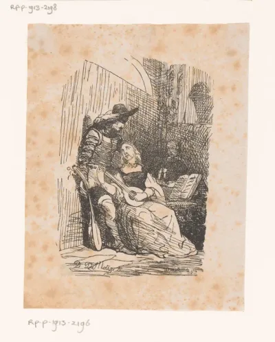 Man en vrouw maken samen muziek