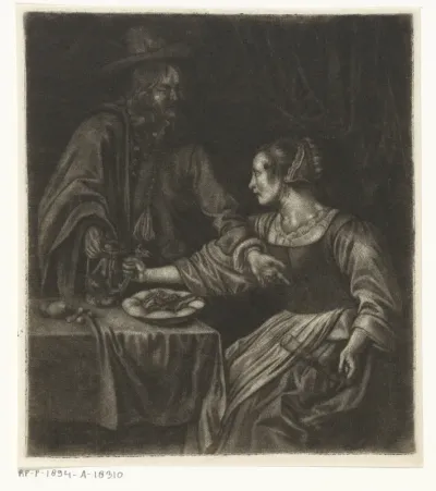Man en vrouw met een kan
