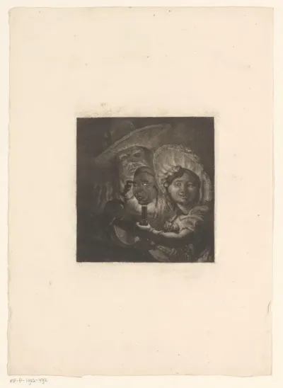 Man en vrouw met maskers