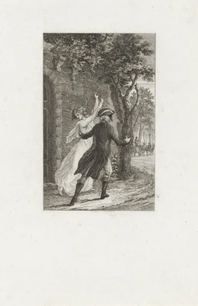 Man en vrouw op de vlucht