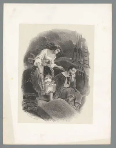 Man en vrouw op een schip