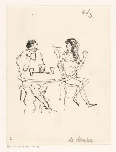 Man en vrouw op een terras