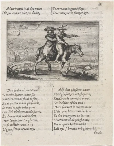Man en vrouw te paard