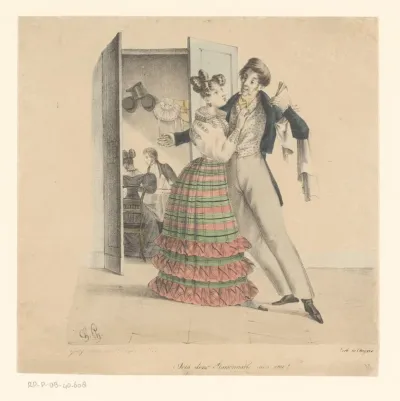Man flirt met vrouw