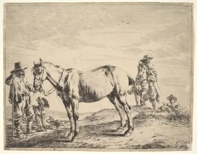 Man Holding a Horse by the Bridle, from "The Horses"