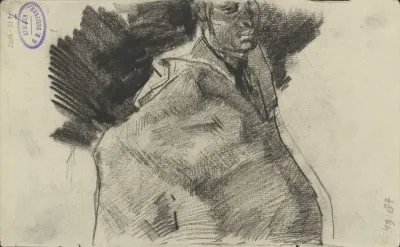 Man in een mantel of cape