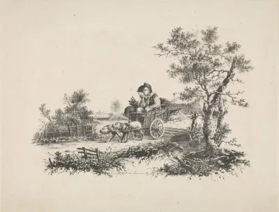 Man in hondenkar
