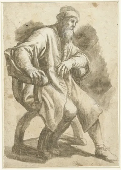 Man in leunstoel gezeten