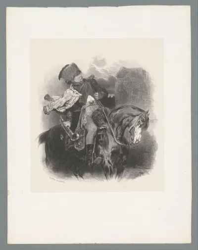 Man in uniform te paard