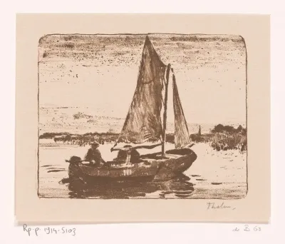 Man in zeilboot