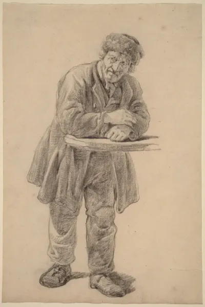 Man Leaning on a Counter