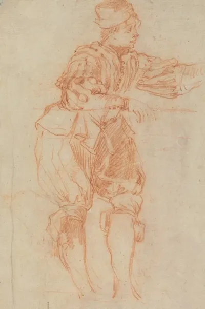 Man Leaning on a Rail [verso]