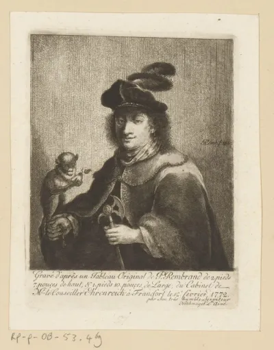 Man met aap en bijl
