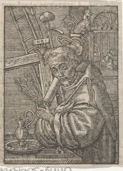 Man met de lijdenswerktuigen van Christus