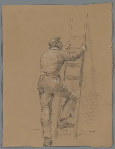 Man met een ladder