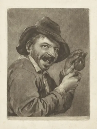 Man met een leeg glas (de Smaak)