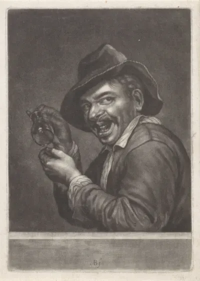 Man met een leeg glas (de Smaak)