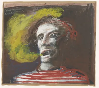 Man met gele adem