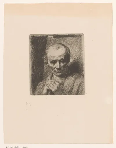 Man met gevouwen handen
