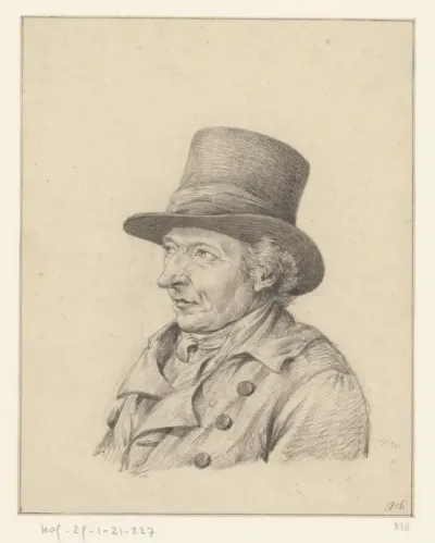 Man met hoge hoed, mogelijk een zelfportret