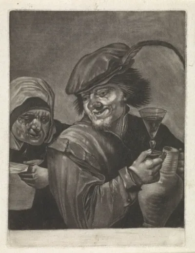 Man met kan en wijnglas (variant A)