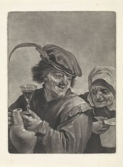 Man met kan en wijnglas (variant B)