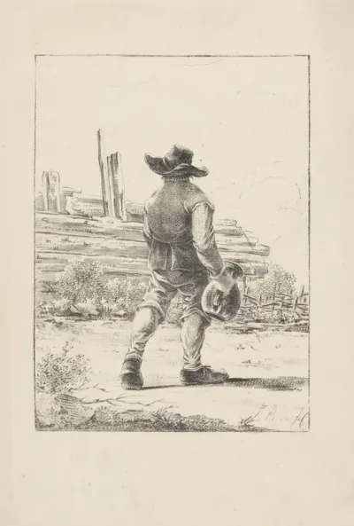 Man met kruik
