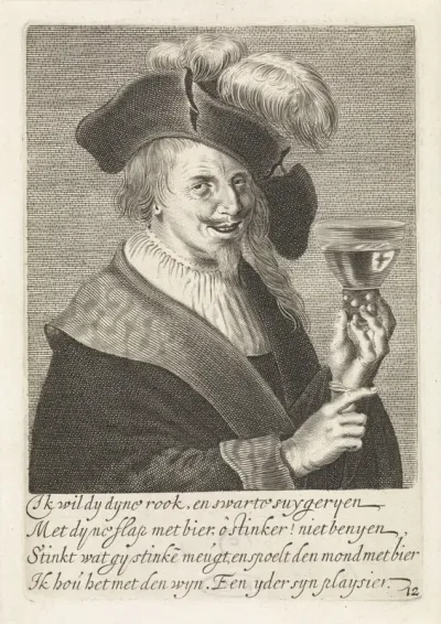 Man met roemer